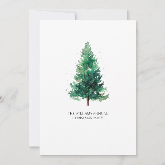 エレガントモダンクリスマスパーティー家族 招待状 (裏面)