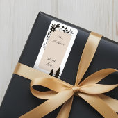 エレガントモダンクリスマス常緑樹&フローラ ラベル