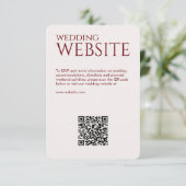 エレガントモダンクリムレッド結婚ズ エンクロージャーカード (スタンド正面)