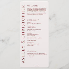 エレガントモダンクリムレッド結婚ズ プログラム