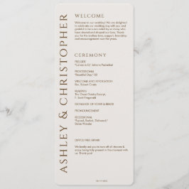 エレガントモダンクルミ結婚ブラウン プログラム