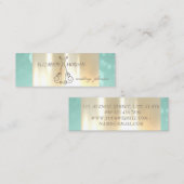 エレガントモダングラモフェイクルーズ,金ゴールド,《写真》ぼけ味,ドレス スキニー名刺 (正面/裏面)