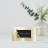 エレガントモダングラモルーズフェイク金ゴールド 名刺 (スタンド正面)