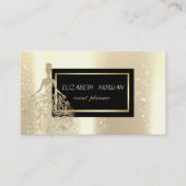 エレガントモダングラモルーズフェイク金ゴールド 名刺 (正面)