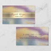 エレガントモダングリッターストライプカラフル金ゴールド 名刺 (正面/裏面)