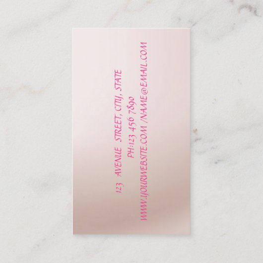 エレガントモダングリッターフェイク 名刺 (裏面)