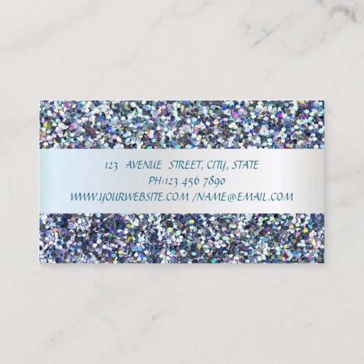 エレガントモダングリッターフェイク 名刺 (裏面)