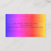 エレガントモダングリッターヘッドホンDJ カラフル 名刺 (裏面)