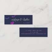 エレガントモダングリッター唇、まつげ、メイクアップ スキニー名刺 (正面/裏面)