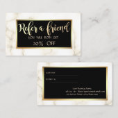 エレガントモダングリッター枠、大理石の紹介カード 紹介カード (正面/裏面)