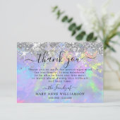 エレガントモダングリッター葬儀食品サンキューカード サンキューカード (スタンド正面)