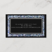 エレガントモダングリッター、きらめき、フレーム 名刺 (裏面)