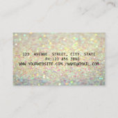 エレガントモダングリッター《写真》ぼけ味、グリッターラフェイクッシュ 名刺 (裏面)