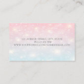 エレガントモダングリッター《写真》ぼけ味、銀 名刺 (裏面)