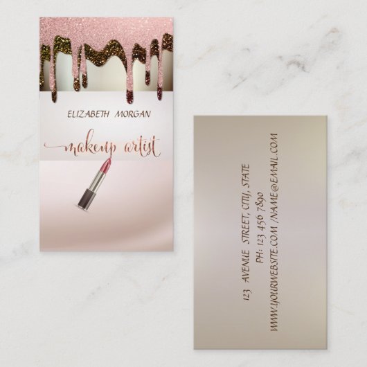 エレガントモダングリッター 名刺 (正面/裏面)