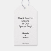 エレガントモダンゲイメン結婚ズレインボー ギフトタグ (裏面)