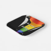 エレガントモダンゲイメン結婚ズレインボー ペーパープレート (傾斜あり)