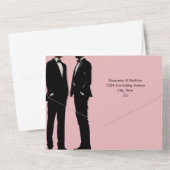 エレガントモダンゲイ結婚ズ オールインワン招待状 (裏面)