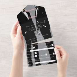 エレガントモダンゲイ結婚ズ オールインワン招待状