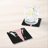 エレガントモダンゲイ結婚ズ スクエアペーパーコースター (インサイチュ)