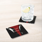 エレガントモダンゲイ結婚ズ スクエアペーパーコースター (インサイチュ)