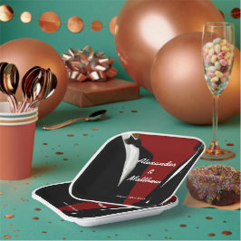 エレガントモダンゲイ結婚ズ ペーパープレート