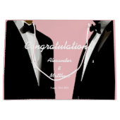 エレガントモダンゲイ結婚ズ ラージペーパーバッグ (正面)