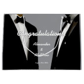 エレガントモダンゲイ結婚ズ ラージペーパーバッグ (正面)