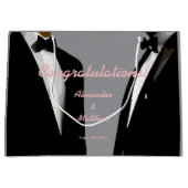 エレガントモダンゲイ結婚ズ ラージペーパーバッグ (正面)