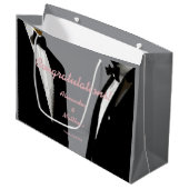 エレガントモダンゲイ結婚ズ ラージペーパーバッグ (正面アングル)