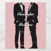 エレガントモダンゲイ結婚ズ ワインラベル (シングルラベル)