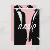 エレガントモダンゲイ結婚ズ 出欠カード (正面/裏面)