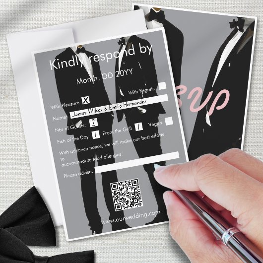 エレガントモダンゲイ結婚ズ 出欠カード