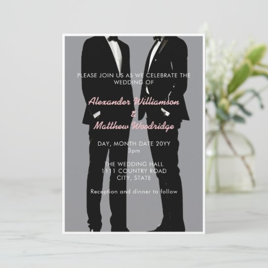 エレガントモダンゲイ結婚ズ 招待状 (スタンド正面)