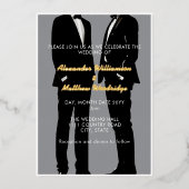 エレガントモダンゲイ結婚ズ 箔招待状 (正面)