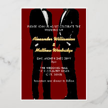 エレガントモダンゲイ結婚金ゴールド