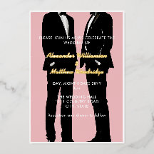 エレガントモダンゲイ結婚金ゴールド