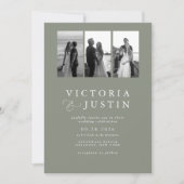 エレガントモダンコラージュ結婚の 招待状 (正面)