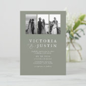 エレガントモダンコラージュ結婚の 招待状 (スタンド正面)