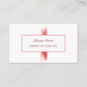 エレガントモダンコンテンポラリー淡赤 名刺 (正面)