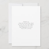 エレガントモダンサンキューカード 招待状 (裏面)