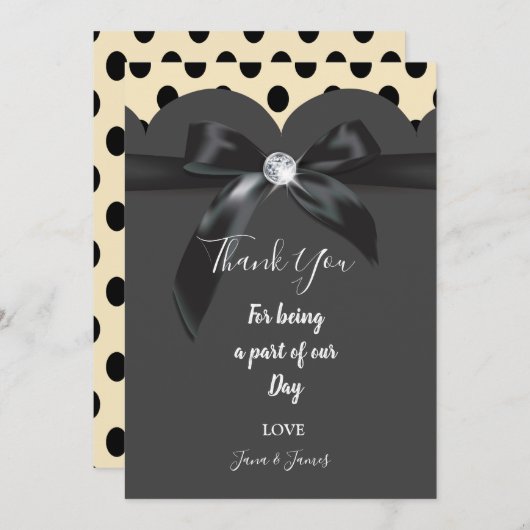 エレガントモダンシックな感謝していriyou 招待状 (正面/裏面)