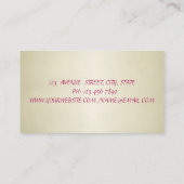 エレガントモダンシック，手のひら葉の，唇 名刺 (裏面)