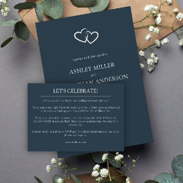 エレガントモダンシンプルエレメント結婚の エンクロージャーカード