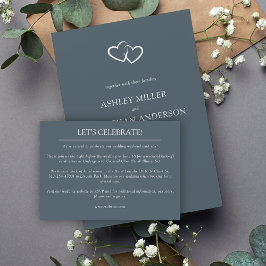 エレガントモダンシンプルエレメント結婚の エンクロージャーカード