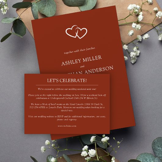 エレガントモダンシンプルエレメント結婚の エンクロージャーカード