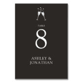 エレガントモダンシンプルエレメント結婚の テーブルナンバー (裏面)