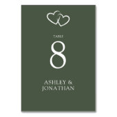 エレガントモダンシンプルエレメント結婚の テーブルナンバー (裏面)