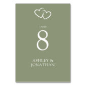 エレガントモダンシンプルエレメント結婚の テーブルナンバー (裏面)