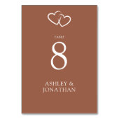エレガントモダンシンプルエレメント結婚の テーブルナンバー (正面)